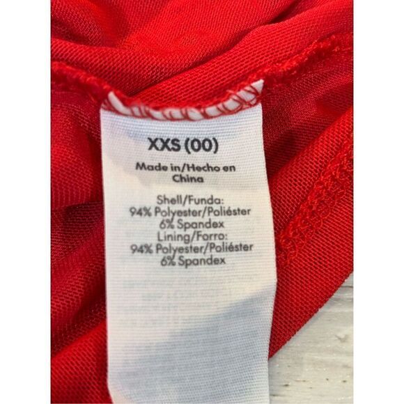 No Boundaries Rhinestone Studded Mesh Top with Long-Sleeves Red NWT Size XXS - Picture 12 of 12